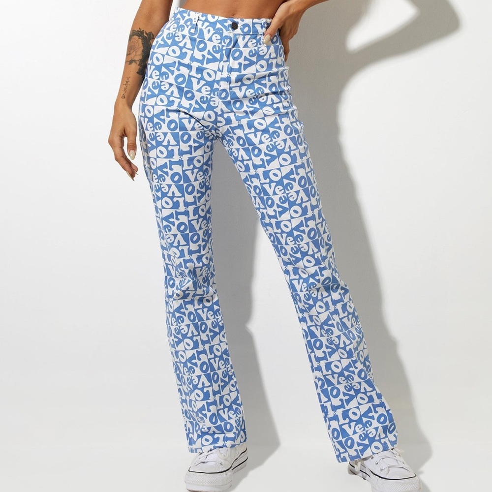 Motel Rocks Blue Love pants SIZE XS